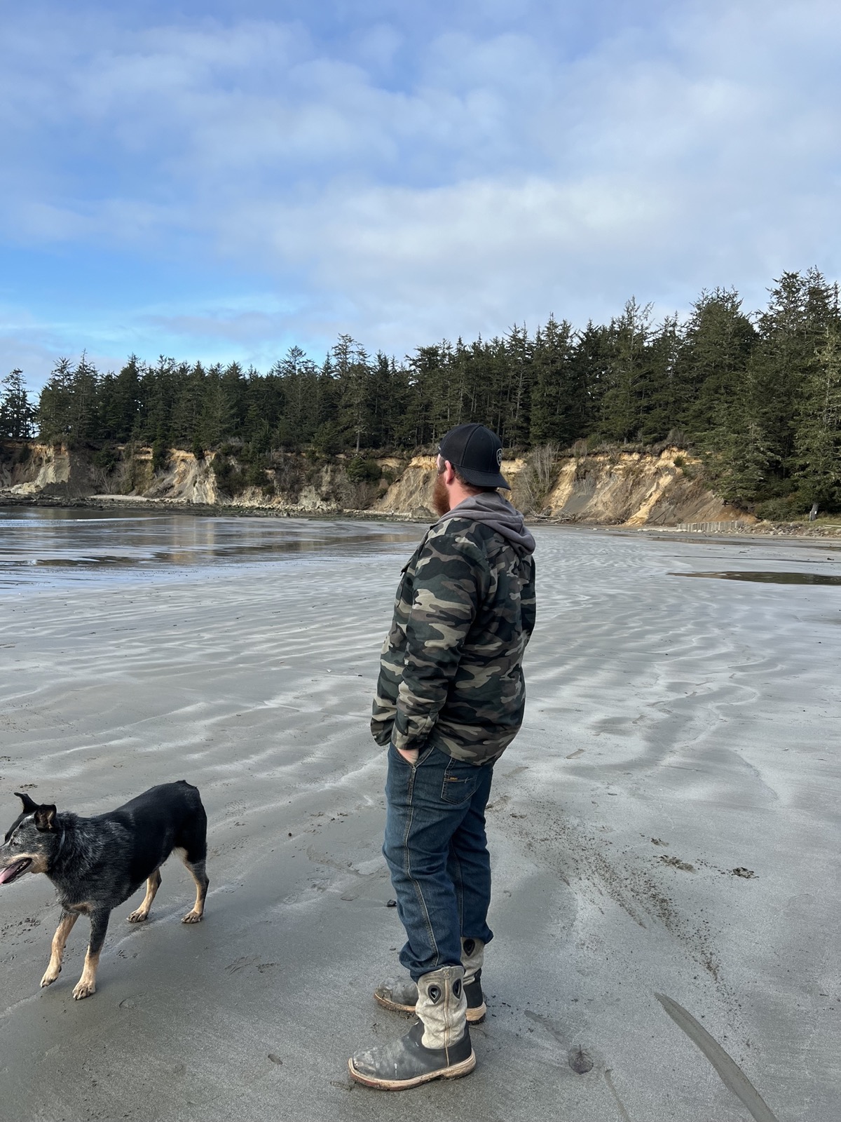 Walking the Oregon coast with the dogs