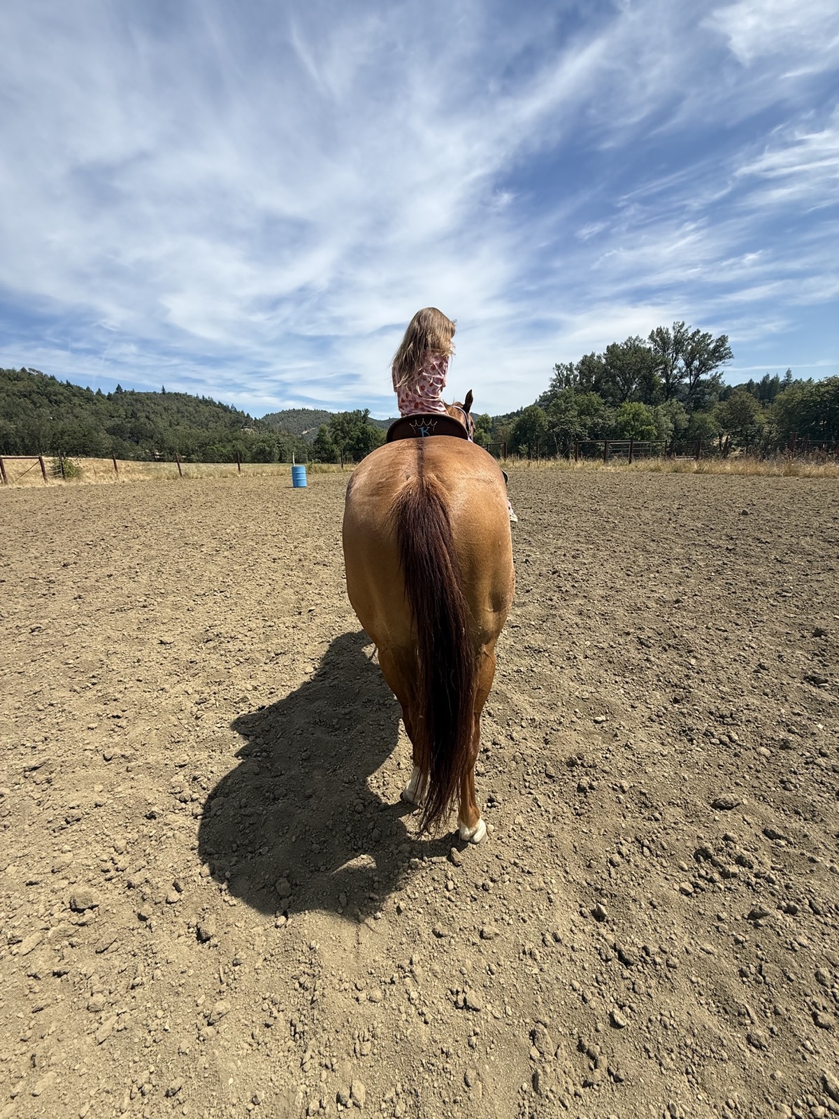Kimmy's daughter riding bareback